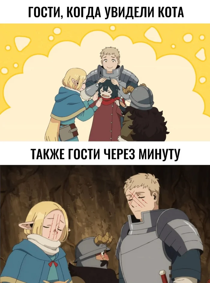 Worth it - Anime, Anime memes, Dungeon Meshi, Laios Touden, Marcille Donato, Senshi (Dungeon Meshi), Izutsumi, Repeat