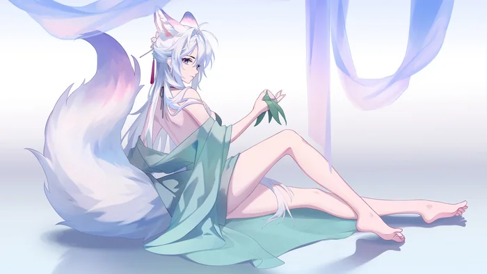 Chanterelle - Anime art, Anime, Kirby D a, Original character, Kitsune, Animal ears, Tail