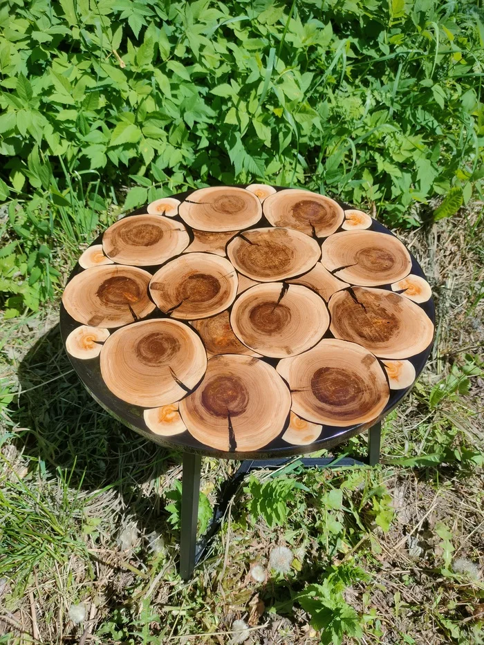 Attempt number two, three) - My, Handmade, Woodworking, Tree, Epoxy resin, Table, Hobby, Wood products, Wood carving, Furniture, Longpost, Needlework with process