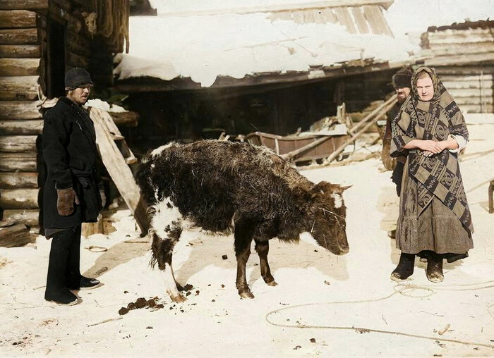 Подборка интересных и необычных фотографий Российской Империи. 20 раскрашенных фотографий. Часть III Старое фото, Колоризация, Историческое фото, Российская империя, История России, Крестьяне, 19 век, 20 век, Длиннопост