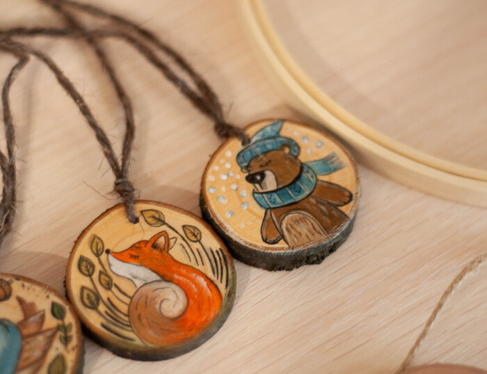 Декор на спилах, подвески интерьерные Ручная работа, Рукоделие, Рукоделие без процесса, Начинающий фотограф, Декор, Роспись по дереву, Панно, Интерьерная живопись, Длиннопост