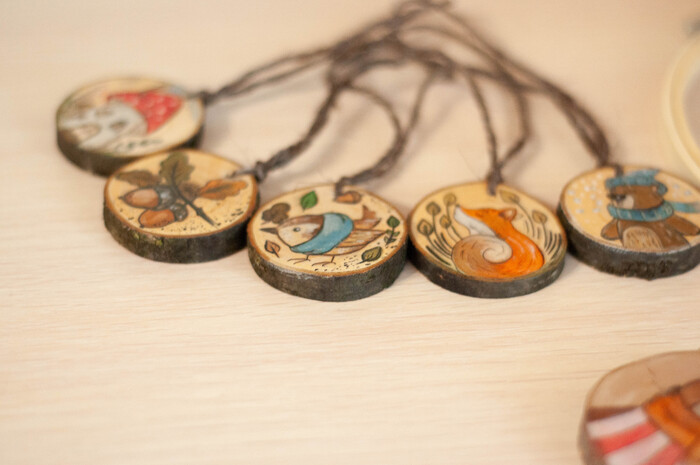 Декор на спилах, подвески интерьерные Ручная работа, Рукоделие, Рукоделие без процесса, Начинающий фотограф, Декор, Роспись по дереву, Панно, Интерьерная живопись, Длиннопост