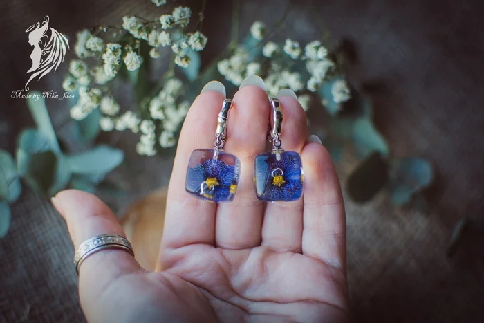 New works made of epoxy resin and fresh flowers - My, Earrings, Brooch, Handmade, Needlework without process, Epoxy resin, Longpost, Flowers, Nika_kiss