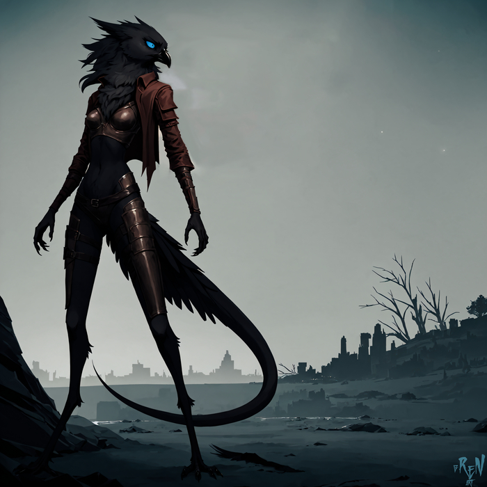 Hunter  , Stable Diffusion, Furry Art, Furry avian, Pixel Art, , 
