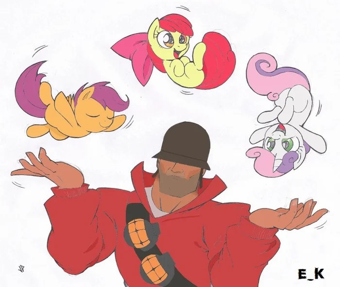 Juggler - My little pony, Team Fortress 2, Crossover, Cutie mark crusaders