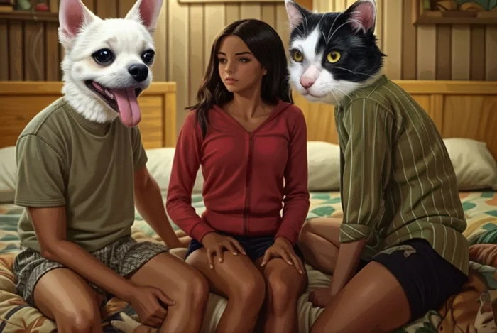 Reply to the post “Friday Evening” - My, Friday tag is mine, Friday, Friday, Olz777, Neural network art, Humor, Girls, Photoshop, Negotiable potion, Harry Potter, Chihuahua, cat, Reply to post, Video, Luma Ai