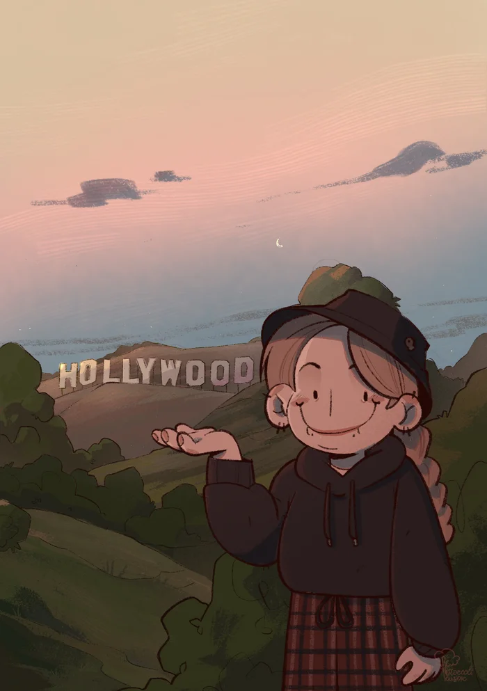 Been to Hollywood twice - My, Illustrations, Friday tag is mine, Procreate, Painting