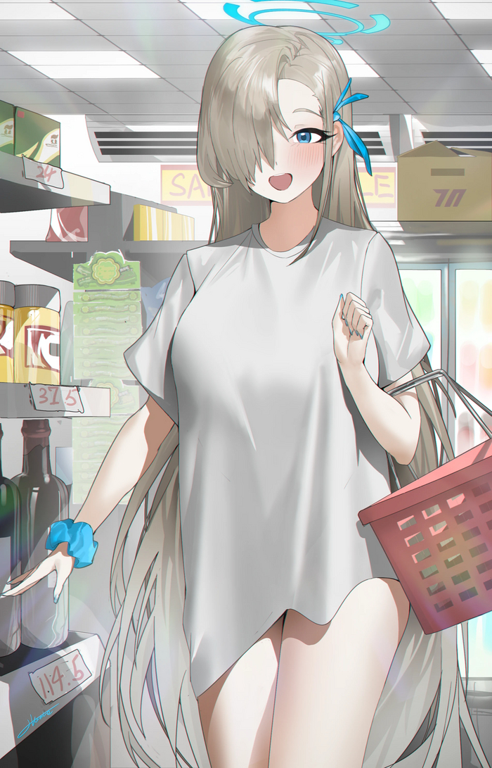 Sexy арт Асуна (Asuna) - Blue Archive жопа во всей красе