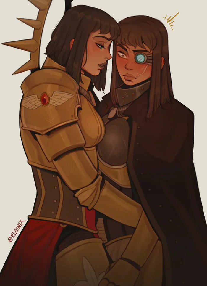 Greyfax collected ALL the merch - My, Translated by myself, Comics, Warhammer 40k, Wh humor, Inquisitor Greyfax, Saint Celestine, Elzunix, Longpost