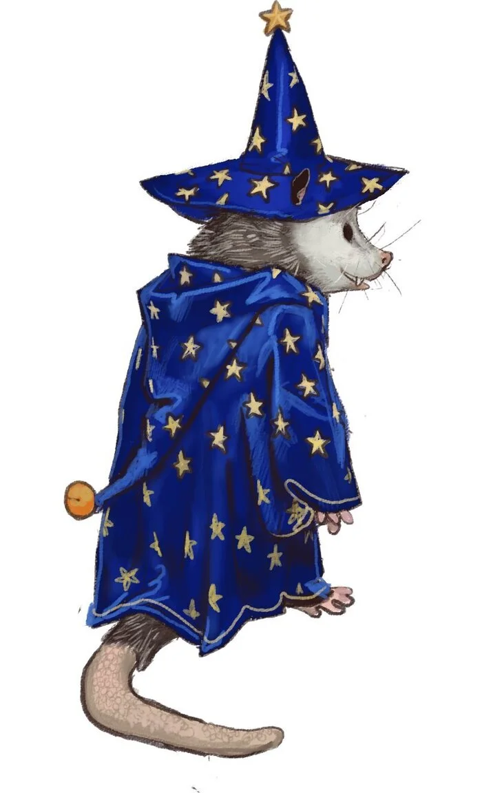 Hsssschebnik - Art, Drawing, Opossum, Wizards