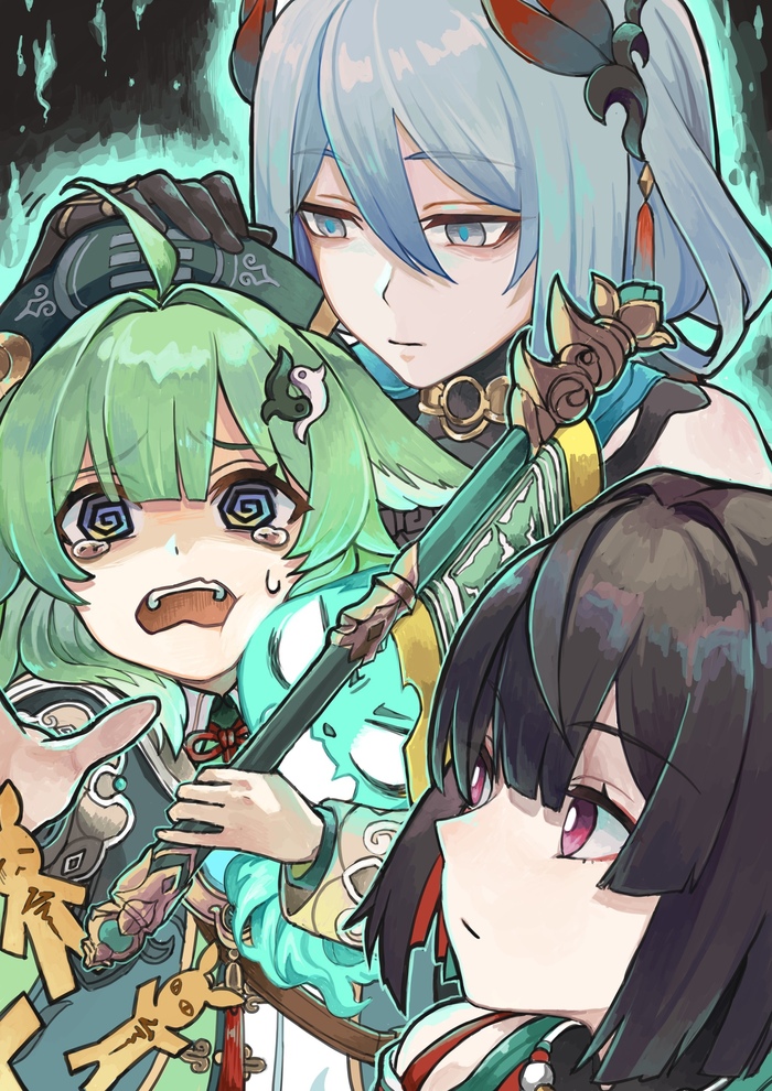   Honkai: Star Rail, Anime Art, Huohuo (Honkai: Star Rail), Hanya (Honkai: Star Rail), Xueyi (Honkai: Star Rail)