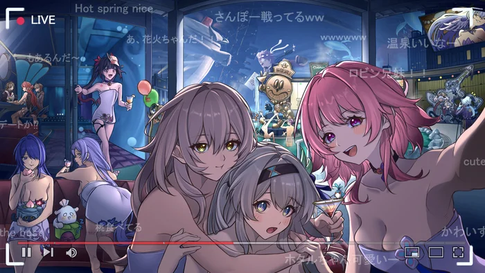 hen-party - Anime, Anime art, Honkai: Star Rail, March 7th (Honkai: Star Rail), Stelle (Honkai: Star Rail), Firefly (Honkai: Star Rail), Acheron (Honkai: Star Rail), Black Swan (Honkai: Star Rail), Sparkle (Honkai: Star Rail)