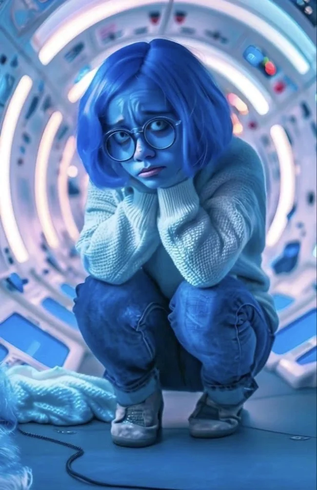 If the emotions from Inside Out were real people - Neural network art, Midjourney, Another world, Movies, Cartoons, Puzzle (cartoon), Characters (edit), Reality, Telegram (link), Longpost