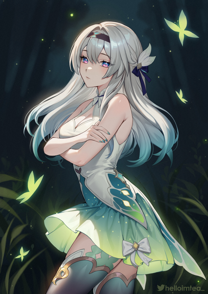 Firefly Anime Art, Honkai: Star Rail, Firefly (Honkai: Star Rail), Helloimtea