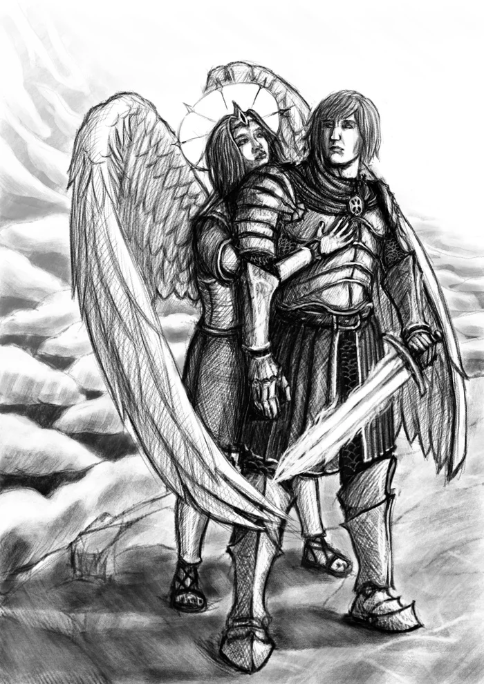 The Squire and the Archangel, Disciples II - Disciples 2, Drawing, Retro Games, Dark fantasy, No rating, VKontakte (link)