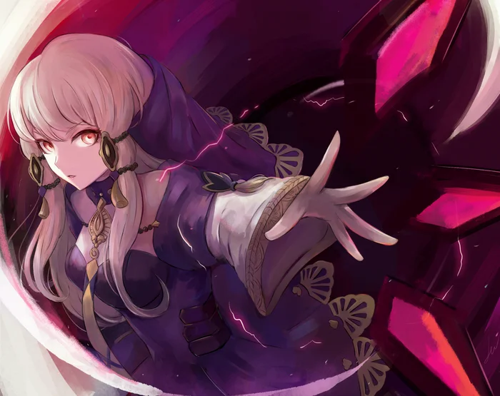 One-shot girl - Lysithea, Red eyes, Pixiv, Anime, Anime art, Fire emblem