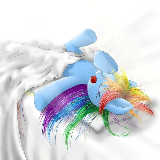 Collapsed - My little pony, Rainbow dash
