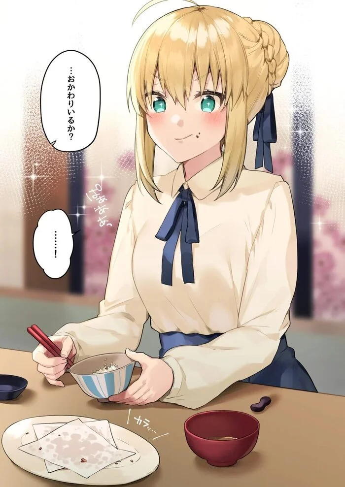 Glutton Saber - Anime art, Anime, Fate-stay night, Saber, Artoria pendragon, Fate