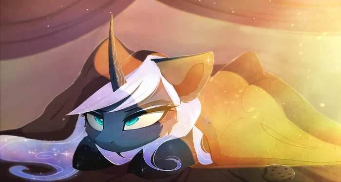 Время просыпаться - My Little Pony, PonyArt, Princess Luna, Magnaluna