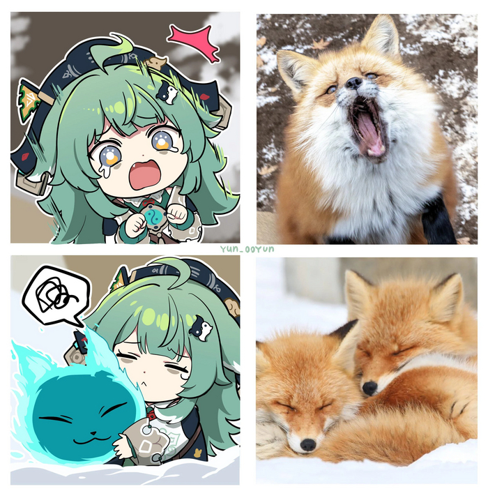   Honkai: Star Rail, Anime Art, Yun_ooyun, Huohuo (Honkai: Star Rail), 