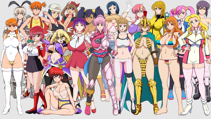 -  , Anime Art, Dawn (), Iris, Kusanagi Motoko, May, , Mori Yuki, Nami, Ranma, Rebecca, , 