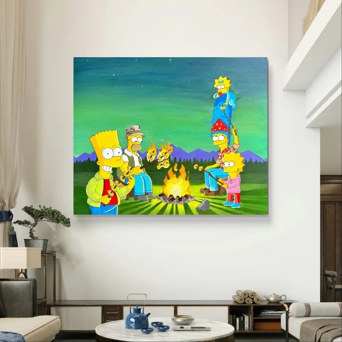 The Simpsons - My, Painting, The Simpsons, Longpost