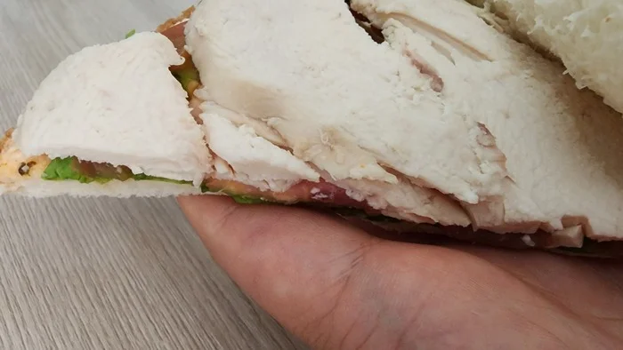 Continuation of the post “How many fillings do you have in the sandwiches you buy?” - Products, A sandwich, Sandwich, Salmon, Ready meals, Fast food, Network shops, Breakfast, Astonishment, Hen, Supermarket Perekrestok, Reply to post, Longpost