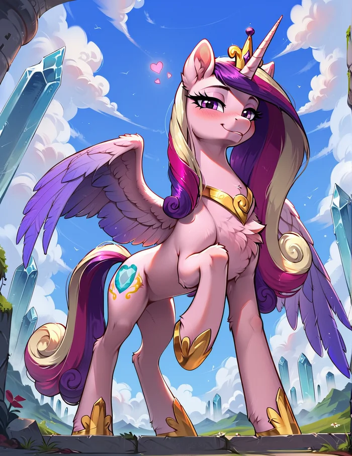 Love? - My, Neural network art, My little pony, PonyArt, Princess cadance