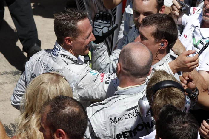 Mercedes today remembers Michael's podium in Valencia 2012 - Race, Автоспорт, Formula 1, Mercedes, Competitions, Telegram (link), Longpost
