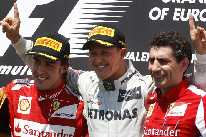 Mercedes today remembers Michael's podium in Valencia 2012 - Race, Автоспорт, Formula 1, Mercedes, Competitions, Telegram (link), Longpost