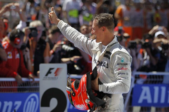 Mercedes today remembers Michael's podium in Valencia 2012 - Race, Автоспорт, Formula 1, Mercedes, Competitions, Telegram (link), Longpost