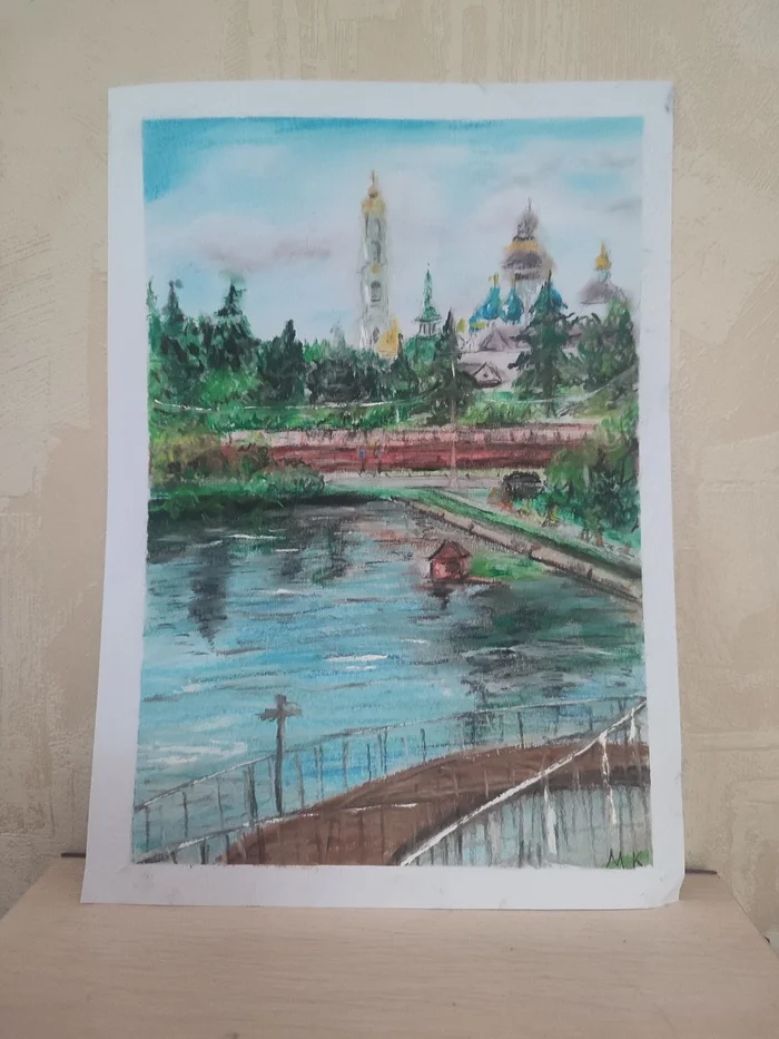 Etude. Traveling through the cities of the Moscow region - My, Etude, Painting, Beginner artist, Landscape
