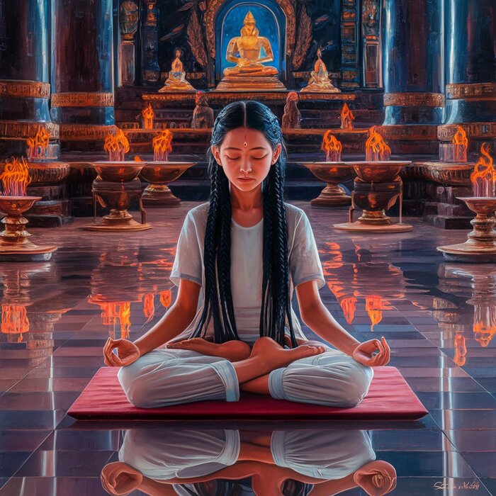 В медитации