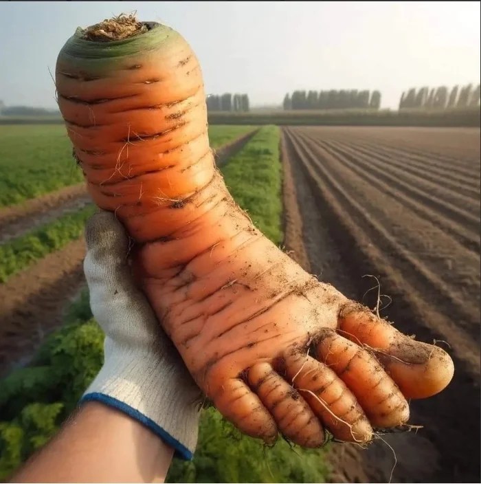 foot carrot - Russia, Carrot, Miracle, Increased, Soil, Neural network art