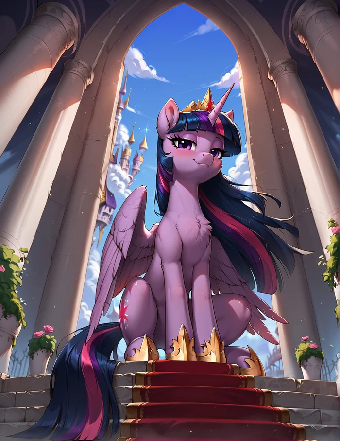 Her Highness - My, Neural network art, My little pony, PonyArt, Twilight sparkle