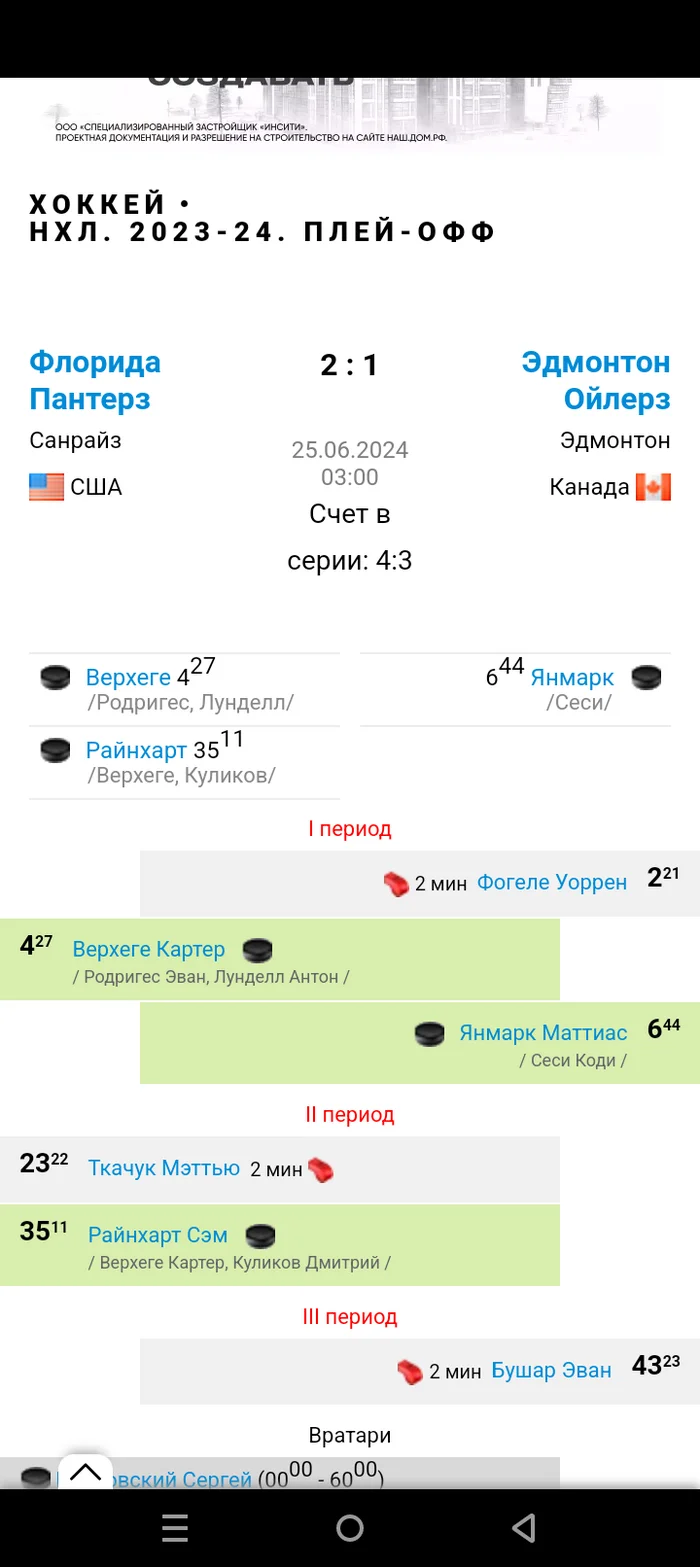 Флорида Пантерз - обладатель Кубка Стэнли 2024!!! - Хоккей, Плей-Офф, Нхл, Длиннопост