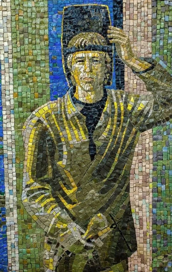 Mosaic panel. Ust-Ilimsk. DK im. Naimushina. Author: German Cheryomushkin. 1984 - Panel, Mosaic, the USSR, Made in USSR, Ust-Ilimsk, 80-е, Retro, Art, beauty, Telegram (link)