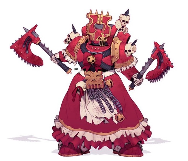 The ranks of space maids have been replenished with chaos women - Chaos space marines, Housemaid, Warhammer 40k, Space Marine, Art, Nurgle, Khorne, Tzeentch, Slaanesh, Longpost