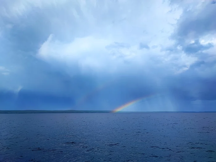 Reply to the post Rainbow - My, Rainbow, Lake Onega, Mobile photography, The nature of Russia, Reply to post