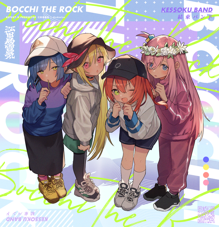 Loli the Rock! , Anime Art, Bocchi the Rock!, Gotou Hitori, Kita Ikuyo, Ijichi Nijika, Yamada Ryou, Loli
