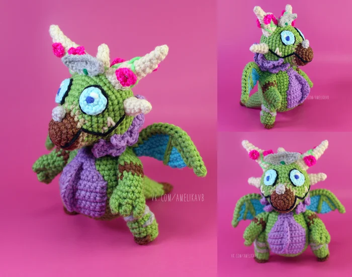 Baby Ysera - My, Amigurumi, Author's toy, Crochet, Needlework, Needlework without process, Warcraft, World of warcraft, Ysera, The Dragon