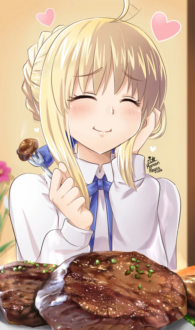 Glutton Saber - Anime art, Anime, Fate-stay night, Saber, Artoria pendragon, Fate