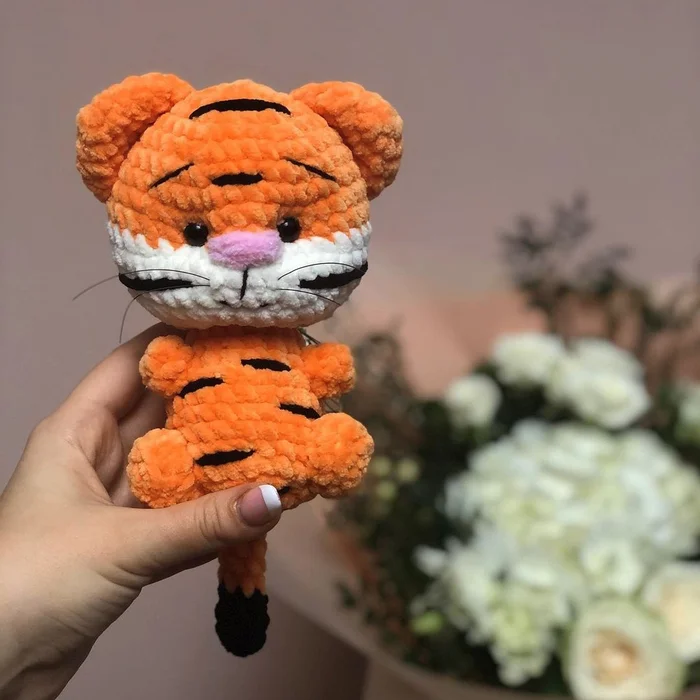 Tiger cub amigurumi. Crochet toy pattern - My, Master Class, Scheme, Amigurumi, Toys, Knitting, Needlework without process, Needlework, Crochet, Knitted toys, Plush Toys, Tiger, Tiger cubs, Soft toy, With your own hands, Hobby