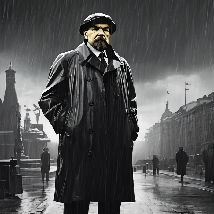 Lenin in noir style - Neural network art, Images