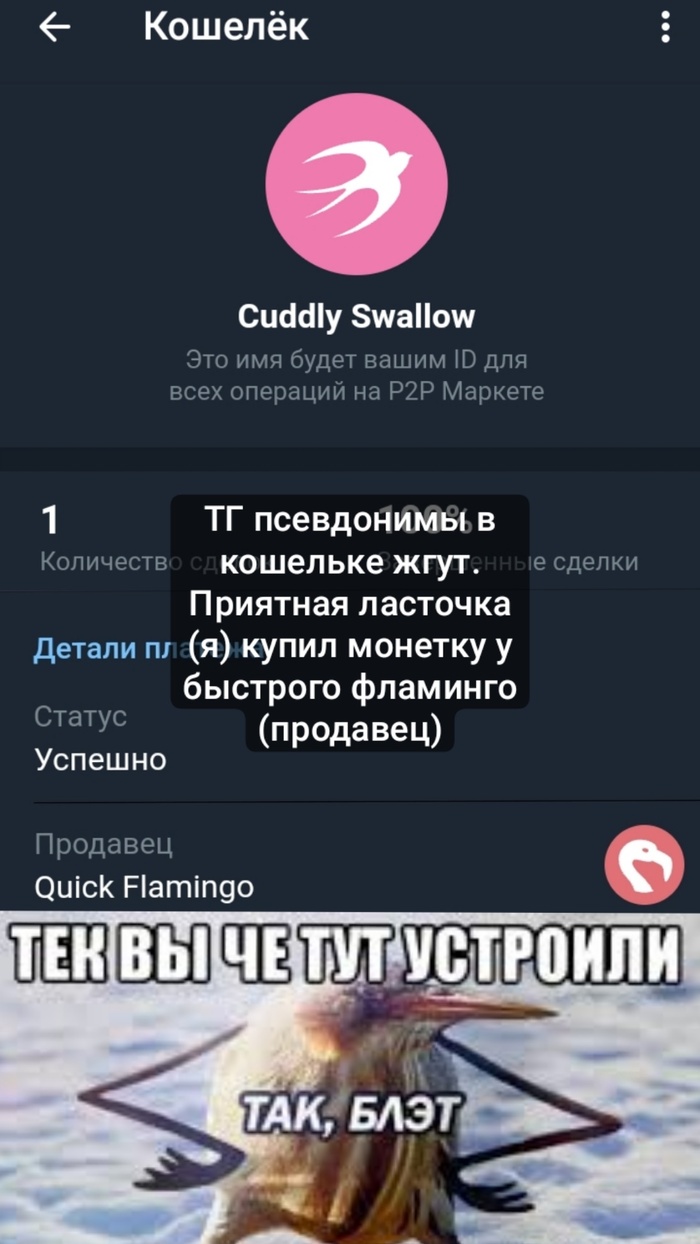 Телеграм кошелек прикалывается