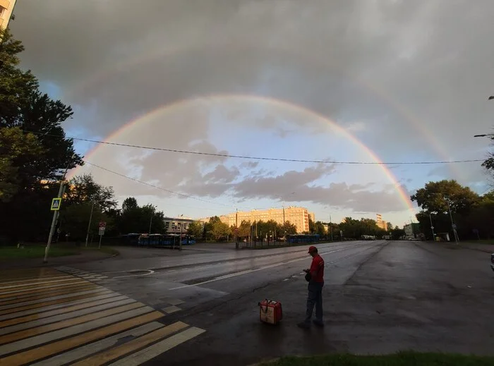 After the rain - My, Rainbow, The photo, beauty, Sky