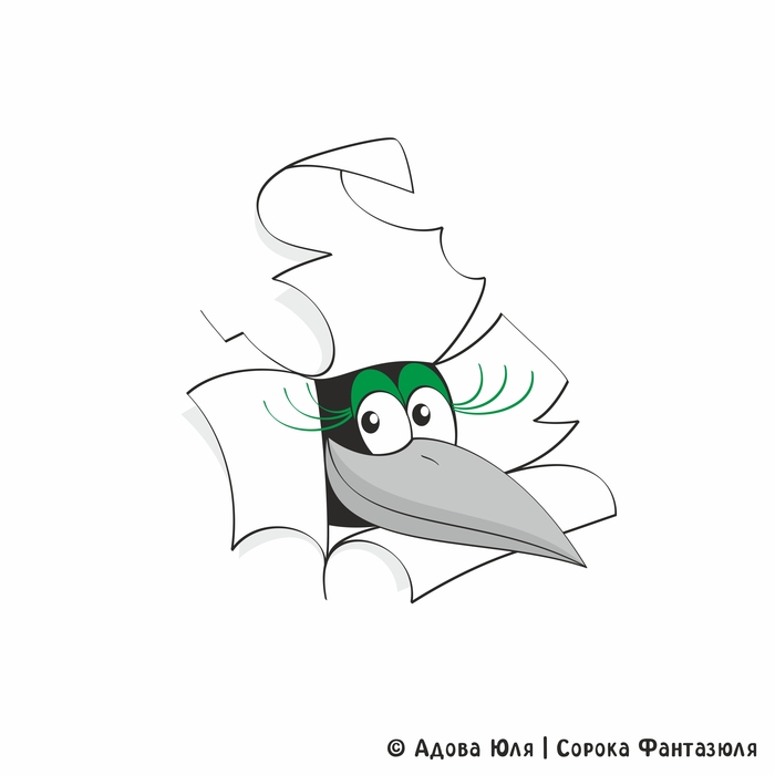 Мультяшная сорока