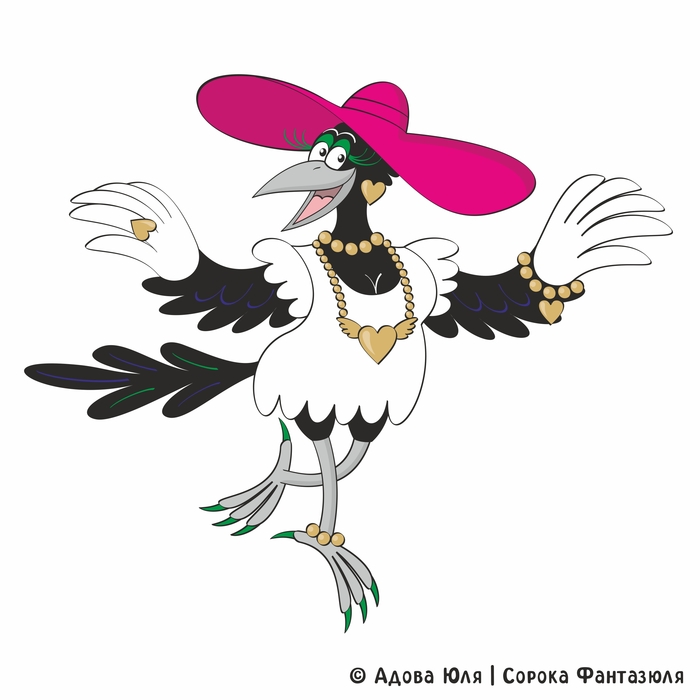 Мультяшная сорока