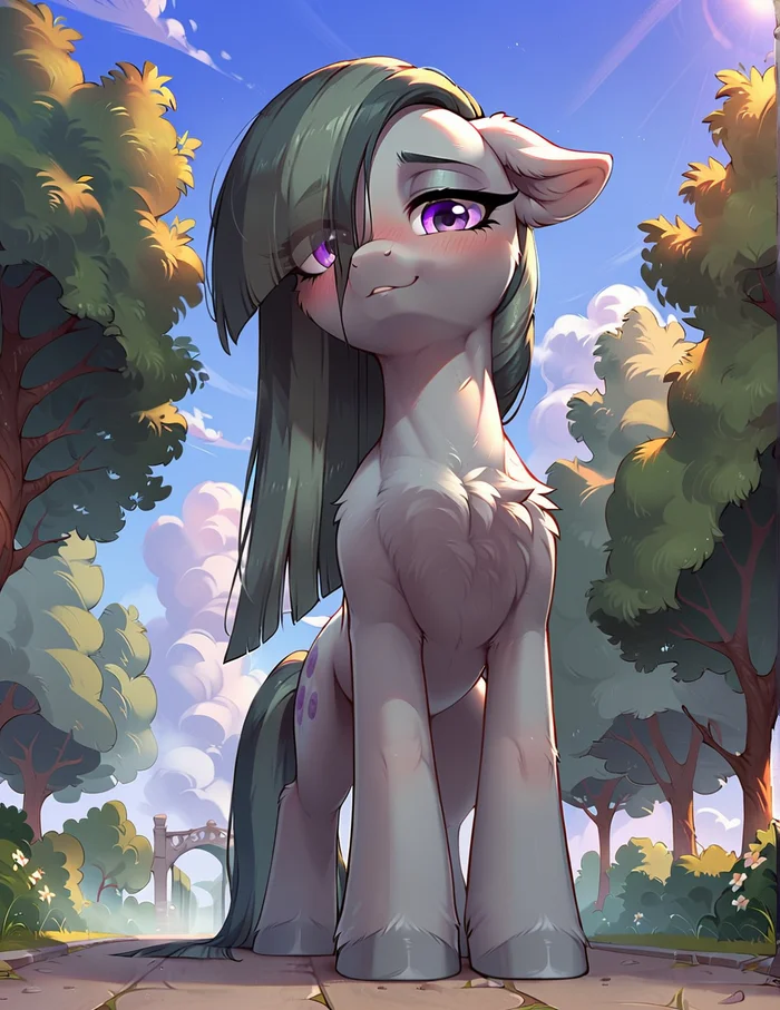 Shy - My, Neural network art, My little pony, PonyArt, Marble pie