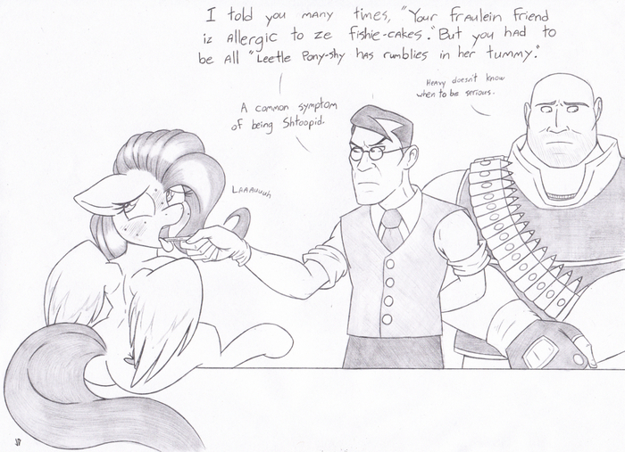   My Little Pony, MLP Crossover, Team Fortress 2, Fluttershy